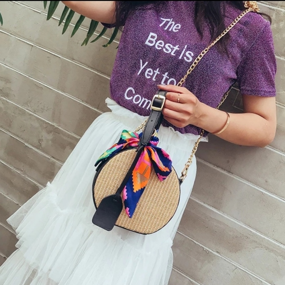 Sale💖Small Round Beach HandBag for Women - Picture 6 of 13